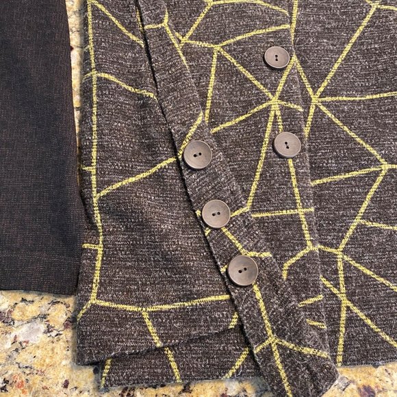 Terra SJ Apparel Stretch Printed Collared Long Sleeve Button Down Shirt Small - Picture 15 of 16